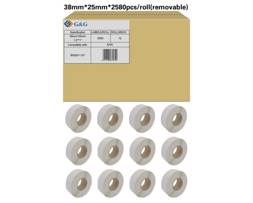 EAN 6941881284070 - G&G 19803 etiqueta de impresora Blanco Etiqueta para impresora autoadhesiva imagen 1