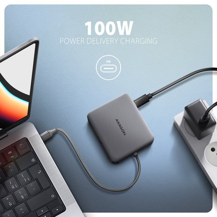 EAN 8595247907516 - Axagon N HMC-5HL USB 5Gbps hub 2x USB-A HDMI 4k/60Hz RJ-45 GLAN PD 100W kabel USB-C Alámbrico USB 3.2 Gen imagen 4