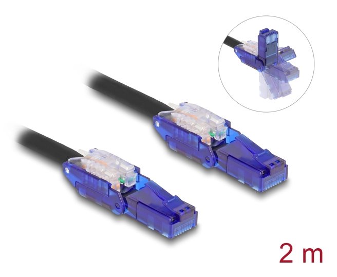 EAN 4043619809271 - DeLOCK 80927 cable de red Negro, Violeta 2 m Cat6 U/UTP (UTP) imagen 2