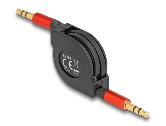 EAN 4043619853694 - DeLOCK 85369 cable de audio 0,9 m 3,5mm Negro, Rojo imagen 2