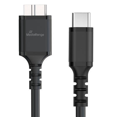EAN 4260664879336 - MediaRange MRCS257 cable USB USB 3.2 Gen 1 (3.1 Gen 1) 0,5 m Micro-USB B USB C Negro imagen 3
