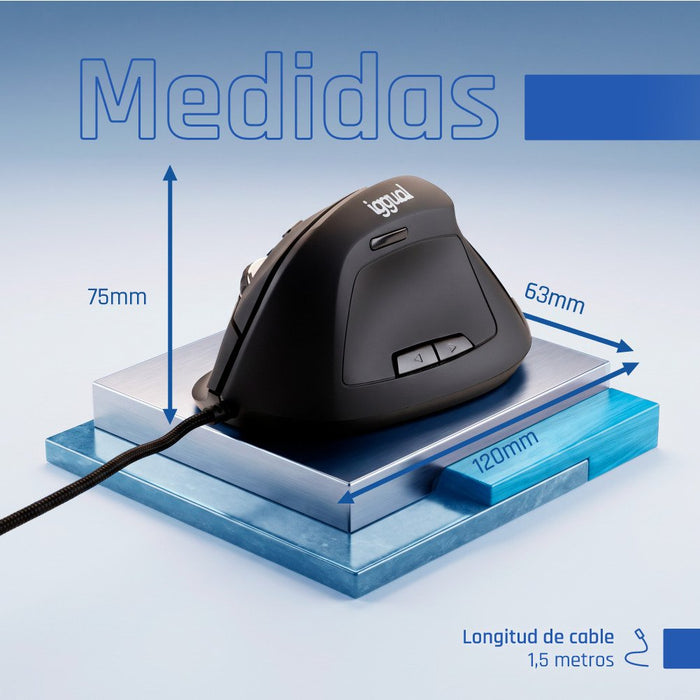 EAN 8435364318386 - iggual IGG318386 ratón Oficina Mano derecha USB tipo A Óptico 2400 DPI imagen 7