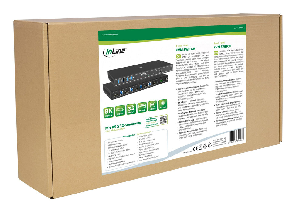 EAN 4043718344277 - InLine 57885D interruptor KVM Montaje en rack Negro imagen 7