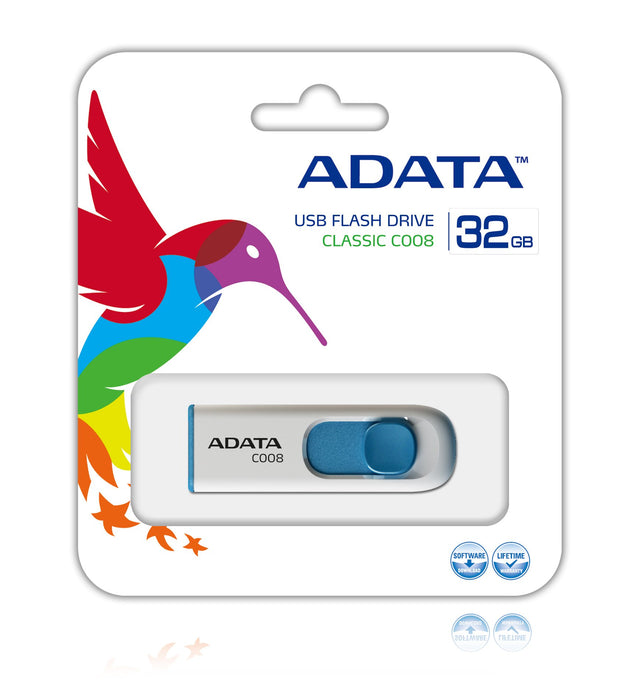 EAN 4172050609666 - ADATA 32GB C008 unidad flash USB USB tipo A 2.0 Azul, Blanco imagen 2