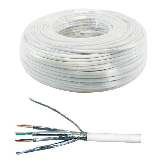 EAN 3700224761554 - MCL C6APST/100H-W cable de red Blanco 100 m Cat6a S/FTP (S-STP) Alrededor imagen 1