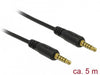 EAN 4043619856992 - DeLOCK 85699 cable de audio 5 m 3,5mm Negro imagen 1