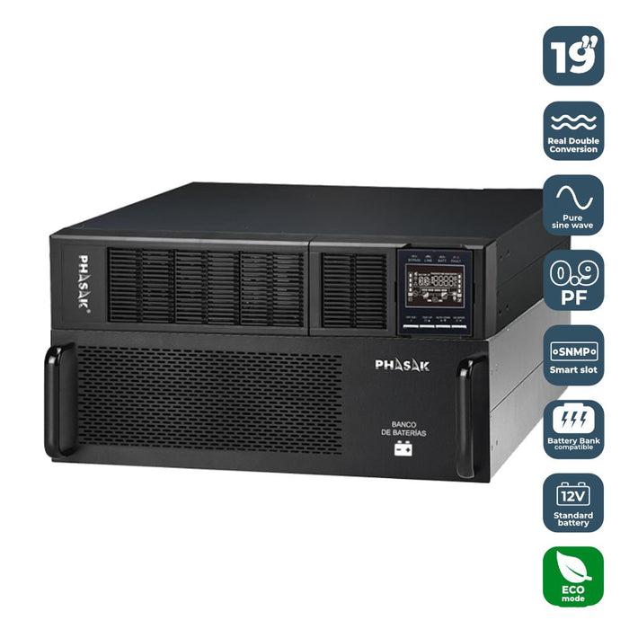 EAN 5605922036882 - Phasak PH 9301 sistema de alimentación ininterrumpida (UPS) Doble conversión (en línea) 10 kVA 10000 W imagen 3