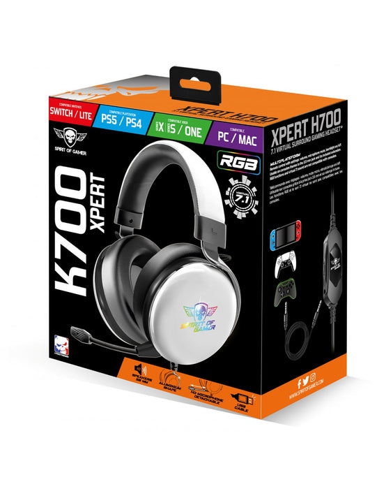EAN 3700104434073 - Spirit of Gamer XPERT H700 Auriculares Alámbrico Diadema Juego Blanco imagen 3