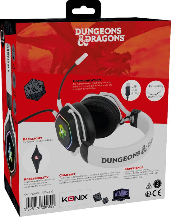 EAN 3328170292399 - Konix 82381120335 auricular y casco Auriculares Alámbrico Diadema Juego USB tipo A Negro, Blanco imagen 5