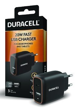EAN 5056889400146 - Duracell DRACUSB19-EU cargador de dispositivo móvil Smartphone, Tableta Negro Corriente alterna Interior imagen 2