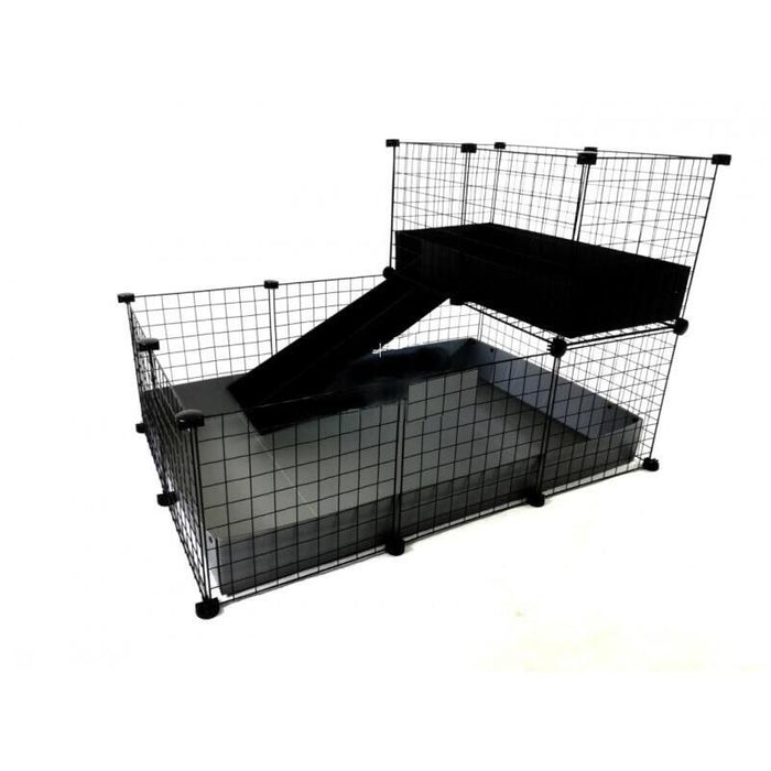 C&C Cage, Módulo De Piso 3x2 + Loft2x1 + Rampa Plateada