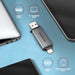 EAN 8595247907134 - Axagon CRE-DAC USB-C+ USB-A 5 Gbps MINI card reader 2-slot & lun SD/microSD lector de tarjeta USB 3.0 Typ imagen 4