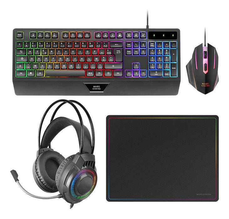 EAN 8435693108429 - Mars Gaming MCP124PRO teclado Ratón incluido Juego USB AZERTY imagen 1