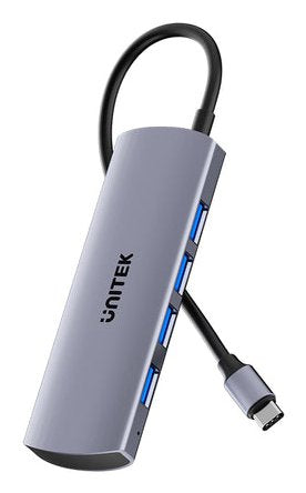 EAN 4894160057464 - UNITEK uHUB Q4 USB 3.2 Gen 1 (3.1 Gen 1) Type-C 10000 Mbit/s Gris imagen 4