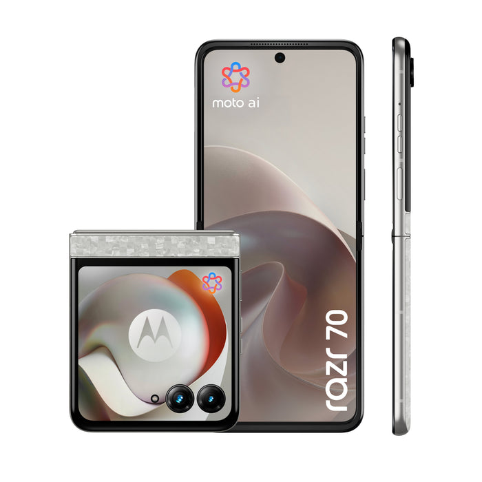 EAN 0840493609867 - Motorola razr 70 17,5 cm (6.9") SIM doble Android 16.0 5G USB Tipo C 8 GB 256 GB 4800 mAh Blanco imagen 3