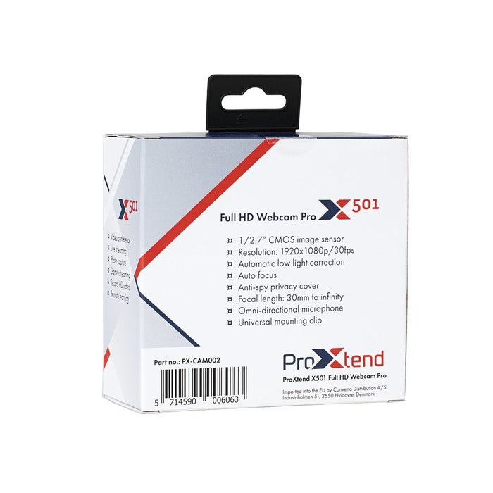 EAN 5714590006063 - ProXtend X501 Full HD PRO cámara web 2 MP 1920 x 1080 Pixeles USB 2.0 Negro imagen 7