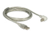 EAN 4043619848140 - DeLOCK 2m, USB2.0-A/USB2.0-B cable USB USB A USB B 0,48 Gbit/s Plata, Transparente imagen 2