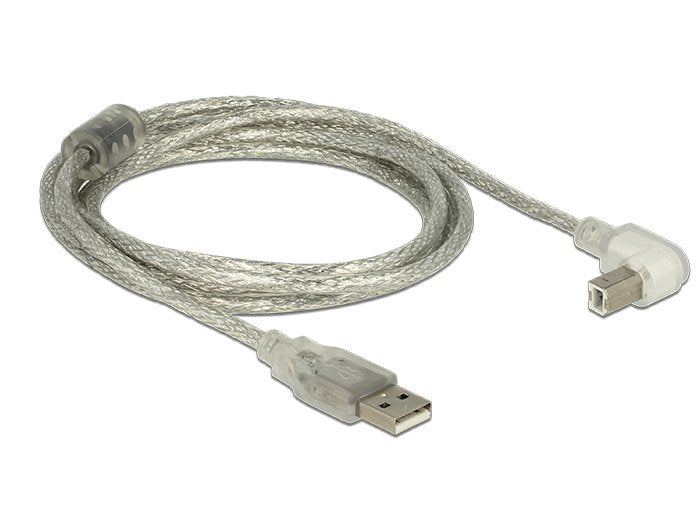 EAN 4043619848140 - DeLOCK 2m, USB2.0-A/USB2.0-B cable USB USB A USB B 0,48 Gbit/s Plata, Transparente imagen 2