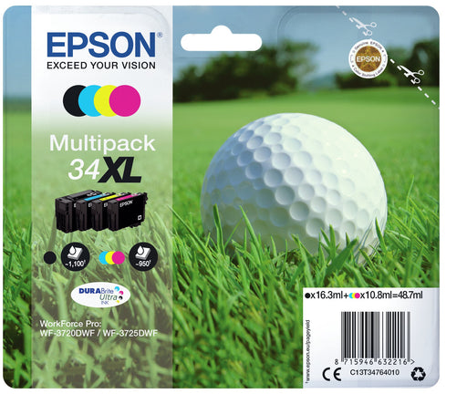 EAN 8715946632223 - Epson Golf ball C13T34764020 cartucho de tinta 1 pieza(s) Original High (L) Yield Negro, Cian, Magenta, A imagen 1