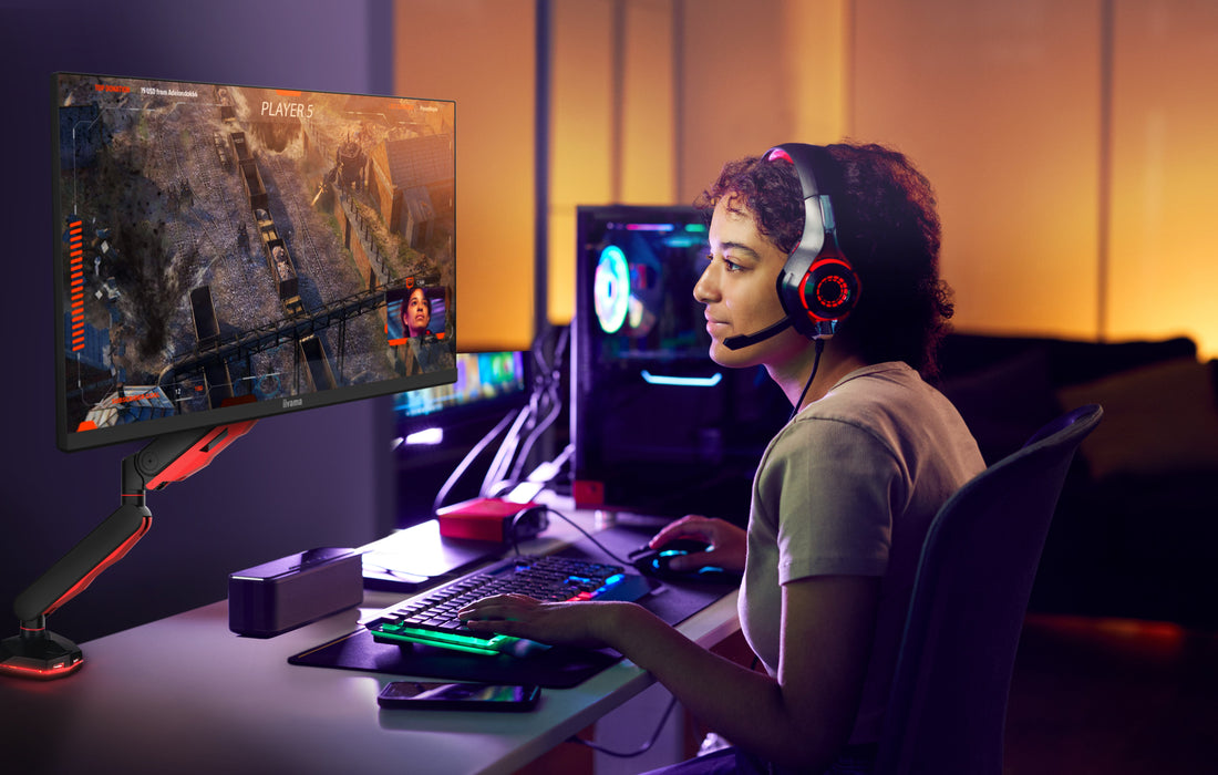 EAN 4948570032563 - iiyama DSG3001C-R1 soporte para monitor 76,2 cm (30") Escritorio Negro, Rojo imagen 13