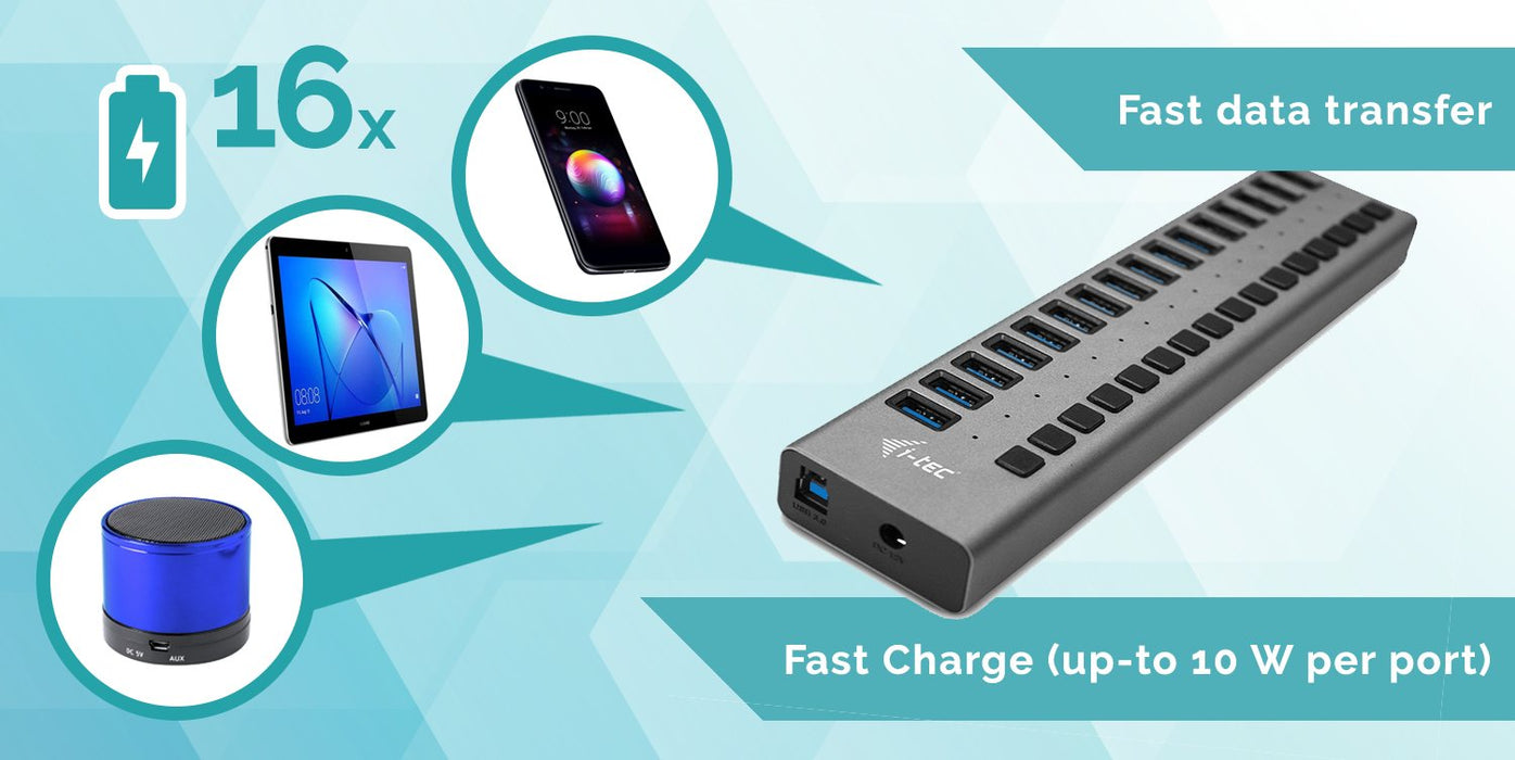 EAN 8595611702969 - i-tec U3CHARGEHUB16 cargador de dispositivo móvil Universal Gris Corriente alterna Interior imagen 6