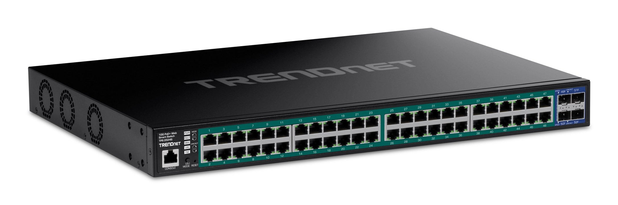 EAN 0710931162509 - Trendnet TPE-3524S switch Gestionado Gigabit Ethernet (10/100/1000) Energía sobre Ethernet (PoE) Negro imagen 1