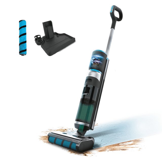 EAN 8435484058636 - Cecotec FreeGo Wash&Vacuum Mopa eléctrica Batería Húmedo Sin bolsa Negro, Azul 3 Ah imagen 3