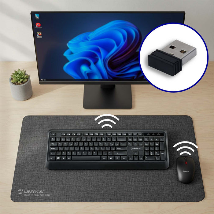 EAN 8436617921612 - UNYKAch COMBO UK39 Wireless teclado Ratón incluido Hogar / Oficina RF inalámbrico QWERTY Español Negro imagen 5