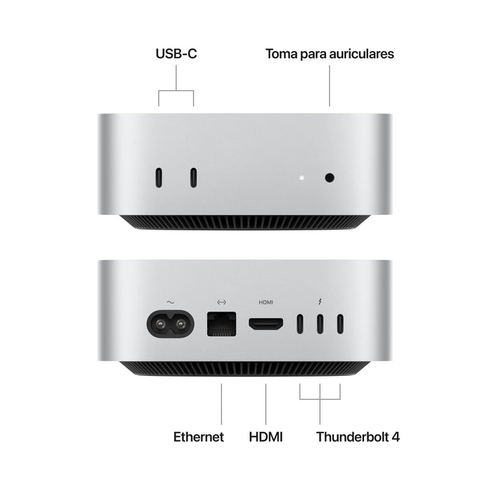EAN 0195949911538 - Apple Mac mini Apple M M4 16 GB 256 GB SSD macOS Sequoia Mini PC Plata imagen 2