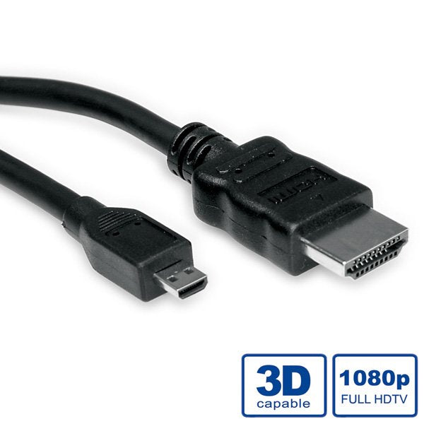 EAN 7611990196722 - VALUE 11.99.5581 cable HDMI 2 m HDMI tipo A (Estándar) HDMI tipo D (Micro) Negro imagen 3