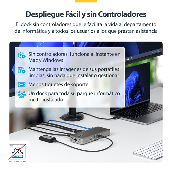 EAN 0065030921930 - StarTech.com 208UE-USB4-DOCK base para portátil y replicador de puertos Alámbrico Gris imagen 6