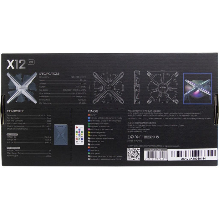 EAN 4897059872469 - Inter-Tech ALSEYE X12 KIT Carcasa del ordenador Ventilador 12 cm Gris imagen 14