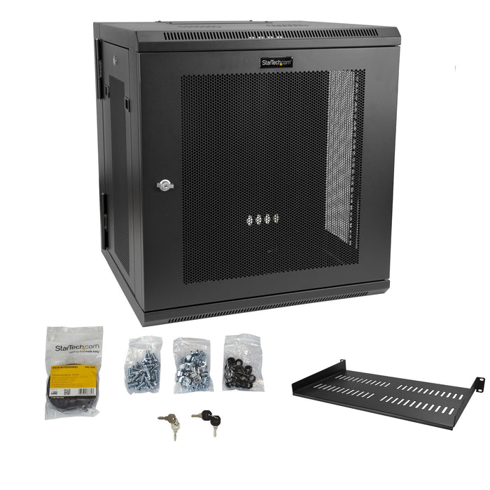 EAN 65030870429 - StarTech.com RK1224WALHM armario rack Bastidor de pared Negro imagen 8
