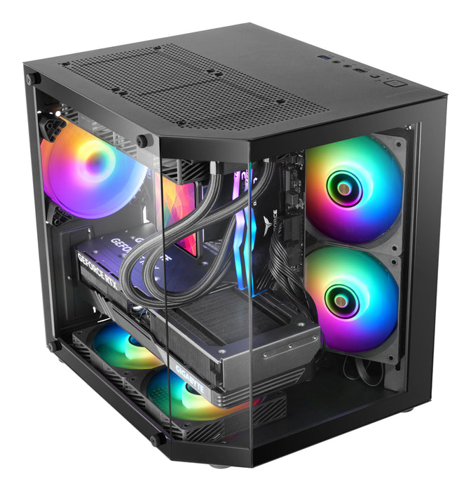 EAN 8435693111436 - Mars Gaming MC-3TLITE Mini Tower Negro imagen 2