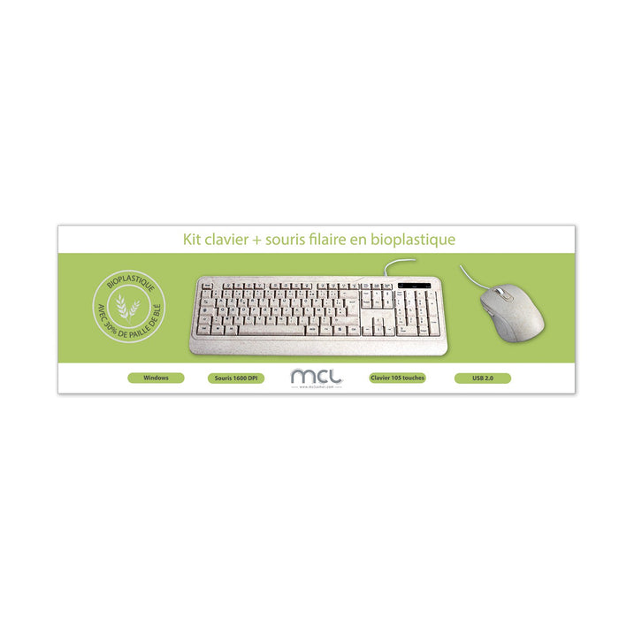 EAN 3700224769741 - MCL MP3A99AACK2012BIB teclado Ratón incluido Universal USB AZERTY Francés Beige imagen 7