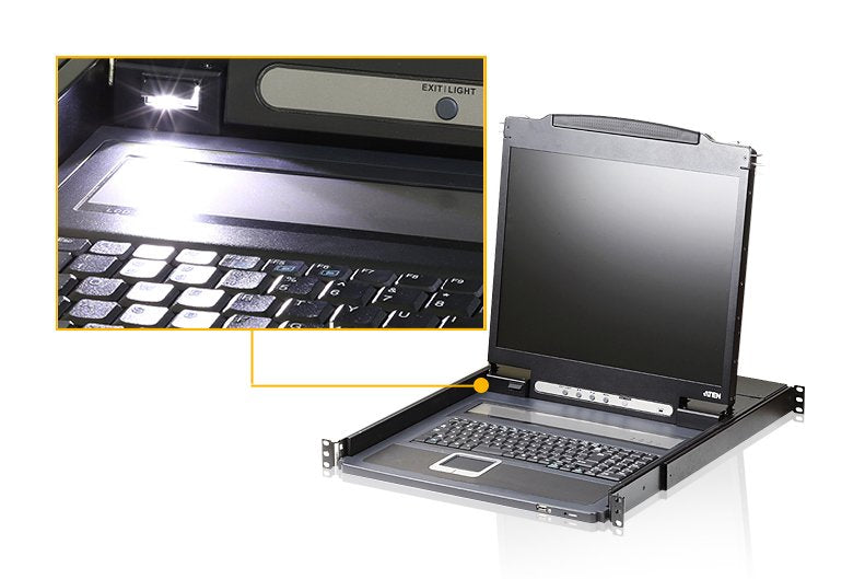 EAN 4710469344329 - ATEN CL3000N consola de rack 48,3 cm (19") 1280 x 1024 Pixeles Aluminio Negro 1U imagen 3