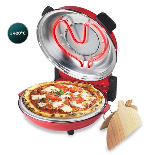 EAN 8435484038263 - Cecotec Fun Pizza&Co Mamma Mia Vista fabricante de pizza y hornos 1 Pizza(s) 1200 W Rojo imagen 2