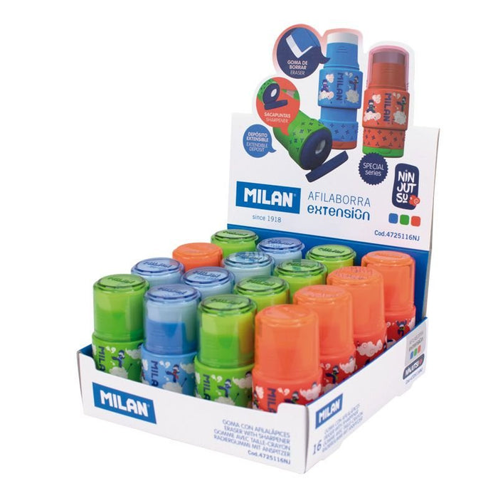 EAN 8411574101147 - Milan 4725116NJ sacapuntas Sacapuntas manual Azul, Verde, Rojo imagen 1