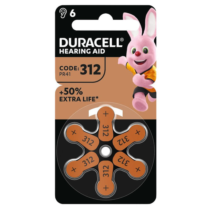 EAN 4043752397871 - Duracell Батерия цинково въздушна ZA312 6 бр. бутонни за слухов апарат в блистер Batería de un solo uso P imagen 1