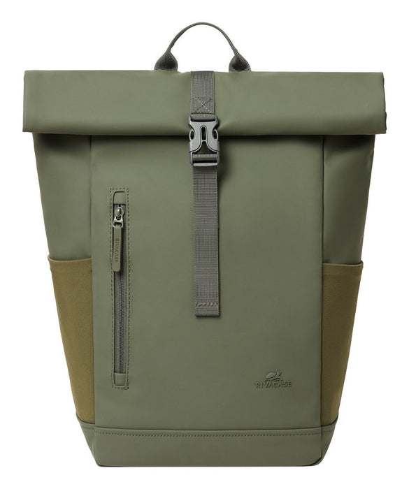 EAN 4260709015637 - Rivacase Eden mochila Mochila de viaje Oliva cuero PU, Poliéster, Tereftalato de polietileno reciclado (r imagen 3
