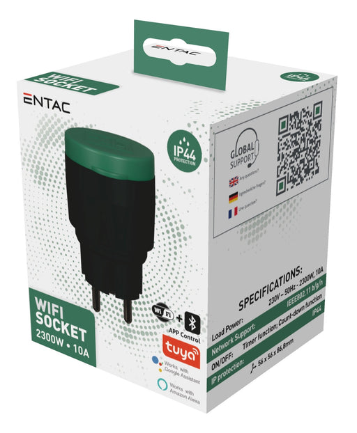 EAN 5999097996288 - Entac ES-WIFI-44 adaptador de enchufe eléctrico Negro, Verde imagen 2