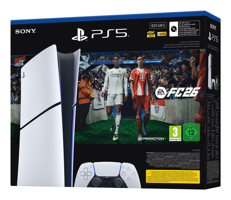 EAN 711719021872 - Sony PlayStation 5 Digital + EA Sports FC 26 Bundle Wifi Negro, Blanco imagen 4