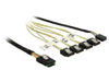EAN 4043619833191 - DeLOCK 1m, Mini SAS SFF-8087/4xSATA 7p Negro, Plata, Amarillo imagen 1