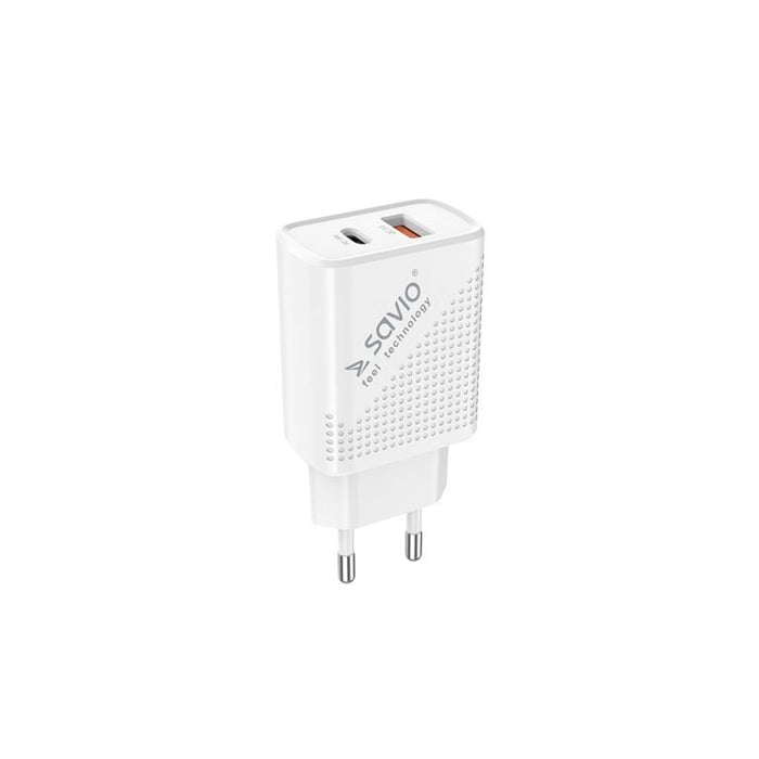 EAN 5901986046806 - Savio LA-05 cargador de dispositivo móvil Smartphone Blanco Corriente alterna Carga rápida Interior imagen 13