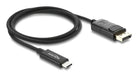 EAN 4043619817016 - DeLOCK 81701 adaptador de cable de vídeo 1 m USB Tipo C DisplayPort Negro imagen 1