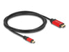 EAN 4043619800964 - DeLOCK 80096 adaptador de cable de vídeo USB Tipo C Negro, Rojo imagen 2