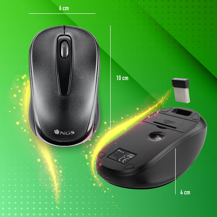 EAN 8435430621013 - NGS EASY GAMMA ratón Oficina Ambidextro RF inalámbrico Óptico 1200 DPI imagen 5