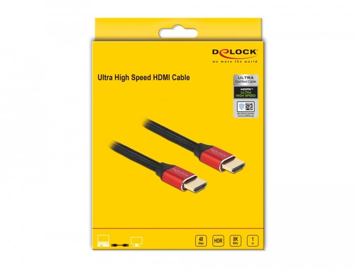 EAN 4043619857739 - DeLOCK 85773 cable HDMI HDMI tipo A (Estándar) Negro, Rojo imagen 2