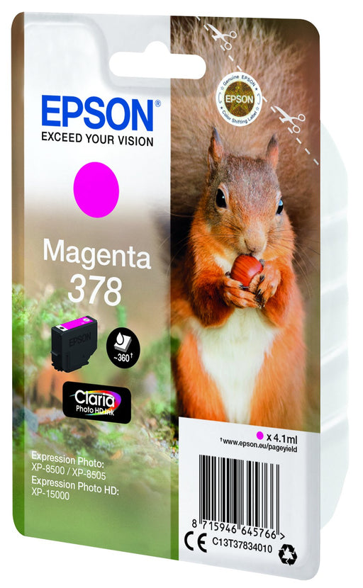 EAN 8715946645766 - Epson Squirrel C13T37834010 cartucho de tinta 1 pieza(s) Original Rendimiento estándar imagen 2