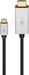 EAN 4040849601743 - Goobay 60174 adaptador de cable de vídeo 2 m USB Tipo C HDMI tipo A (Estándar) Negro, Plata imagen 1